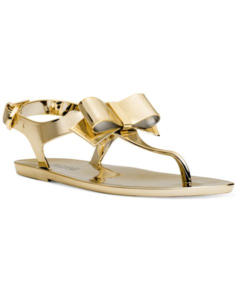 michael kors jelly sandals gold|michael kors jelly thong sandals.